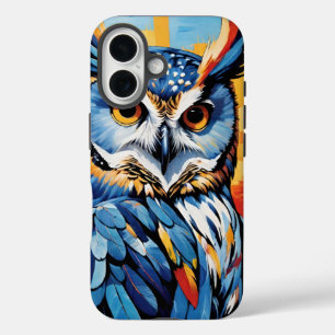 Blue Denim Owl iPhone 16 Case