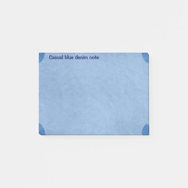 blue denim post-it notes (Front)