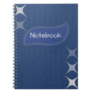 Blue Denim Stitched Notebook Spiral Notebook