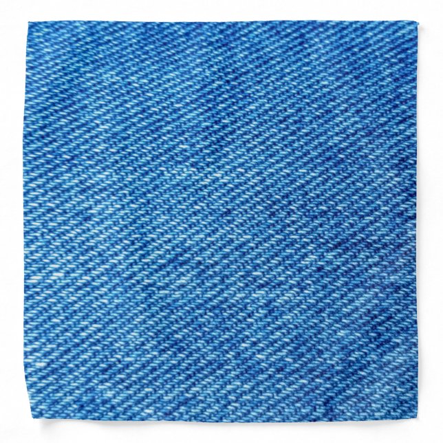 Blue Denim Texture Bandana (Front)