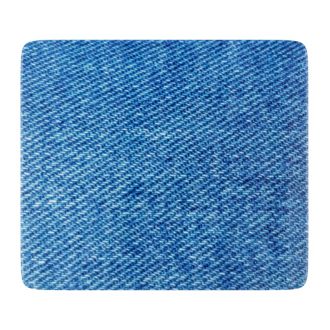 Blue Denim Texture Cutting Board (Front)