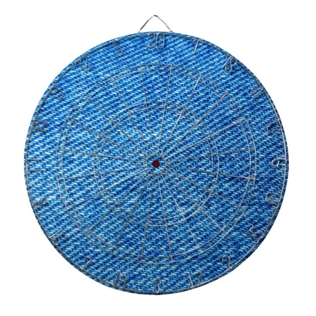 Blue Denim Texture Dart Board (Front)