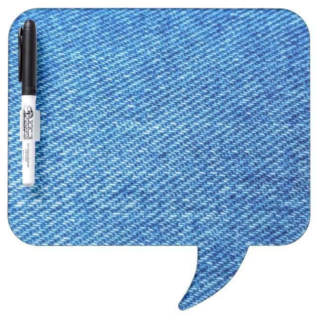 Blue Denim Texture Dry Erase Board (Front)