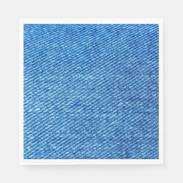 Blue Denim Texture Napkins (Front)