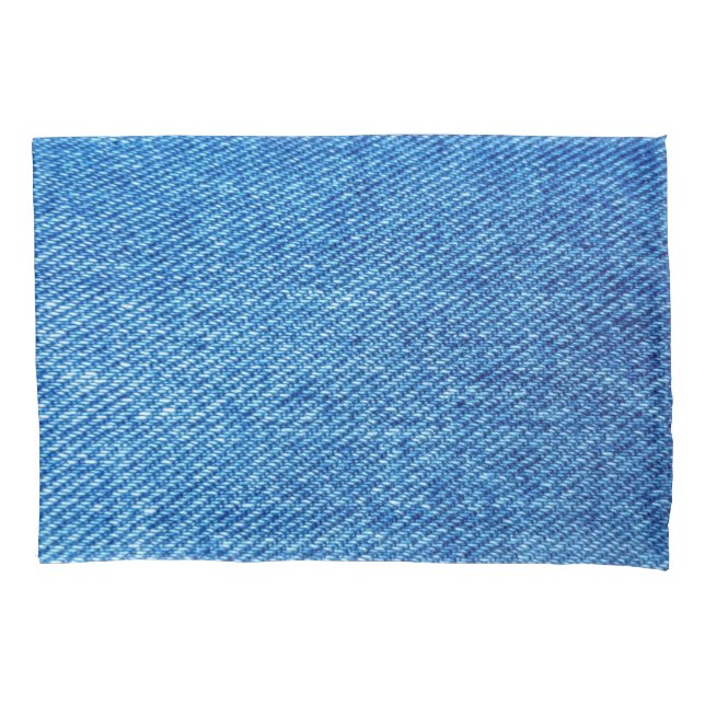 Blue Denim Texture Pillow Case (Front)