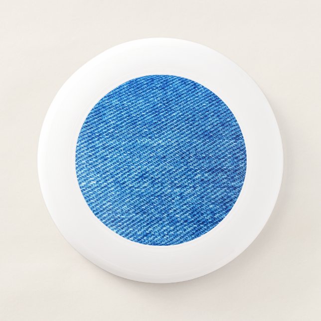 Blue Denim Texture Wham-O Frisbee (Front)