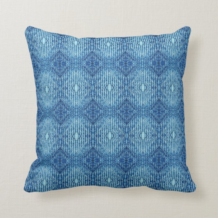 Blue Denim Throw Pillow Zazzle