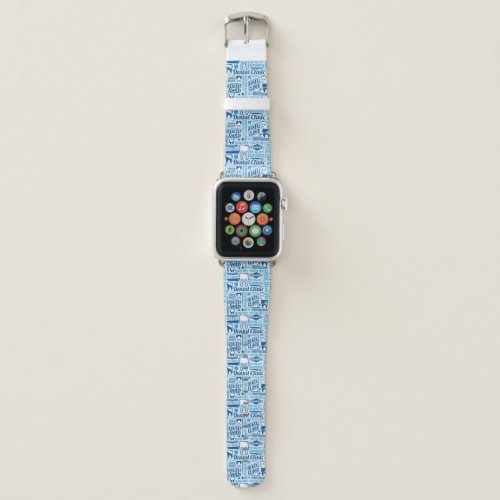 Blue Dental Clinic Pattern Apple Watch Band
