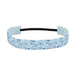 Blue Dental Clinic Pattern Athletic Headband