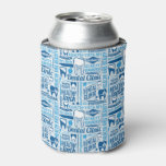 Blue Dental Clinic Pattern Can Cooler