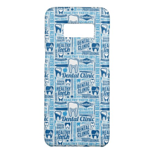 Blue Dental Clinic Pattern Case_Mate Samsung Galaxy S8 Case
