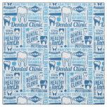 Blue Dental Clinic Pattern Fabric