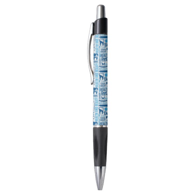 Blue Dental Clinic Pattern Pen (Top (Vertical))