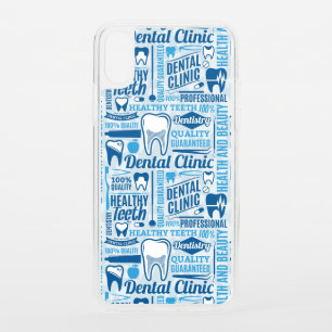 Blue Dental Clinic Pattern iPhone XS Case
