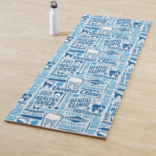 Blue Dental Clinic Pattern Yoga Mat