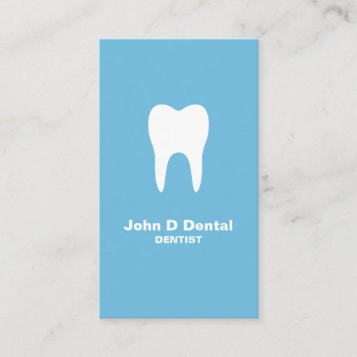 Customizable Blue dental dentist  business card