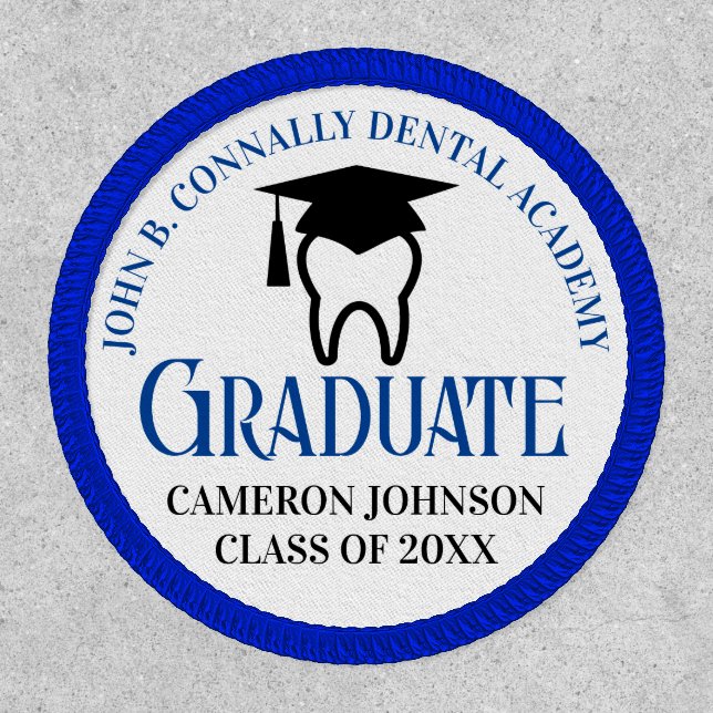 Blue Dental School Custom Dentist Graduation Patch (Front)
