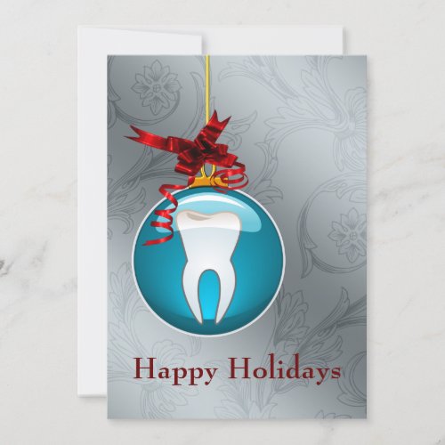 Blue Dentist Holiday Cards