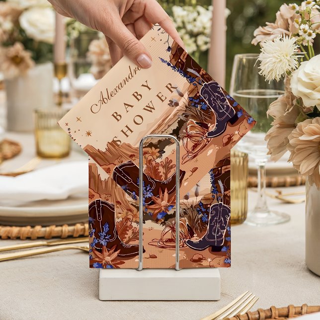 Blue Desert Western Baby Shower Napkins (Creator Uploaded)