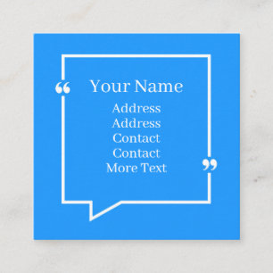 Blue Design Speech Bubble Announcement