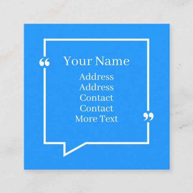 Blue Design Speech Bubble Announcement (Front)