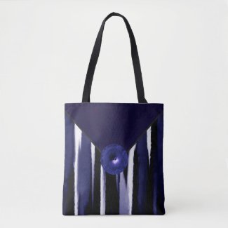 Blue Designer Fashion Tote Bag
