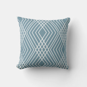 Blue Designer Throw Pillow
