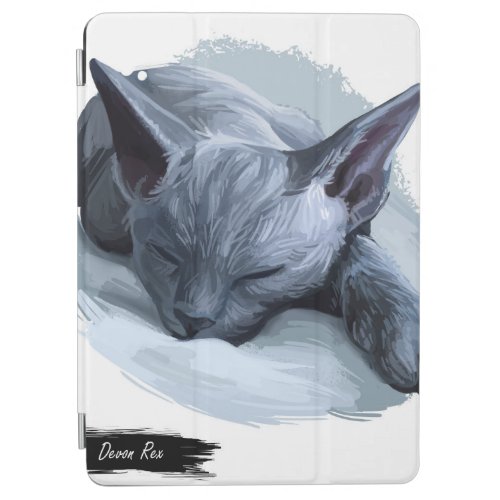 Blue Devon Rex Cat iPad Cover