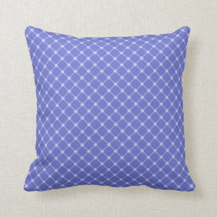 Blue Diagonal Pattern Throw Pillow