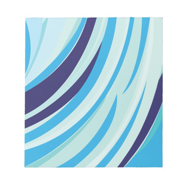 Blue Diagonal Stripe Notepad (Front)