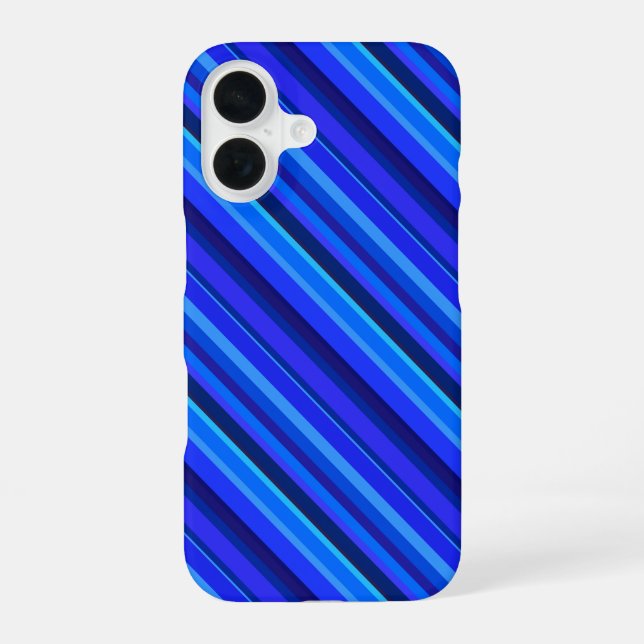 Blue diagonal stripes iphone case (Back)