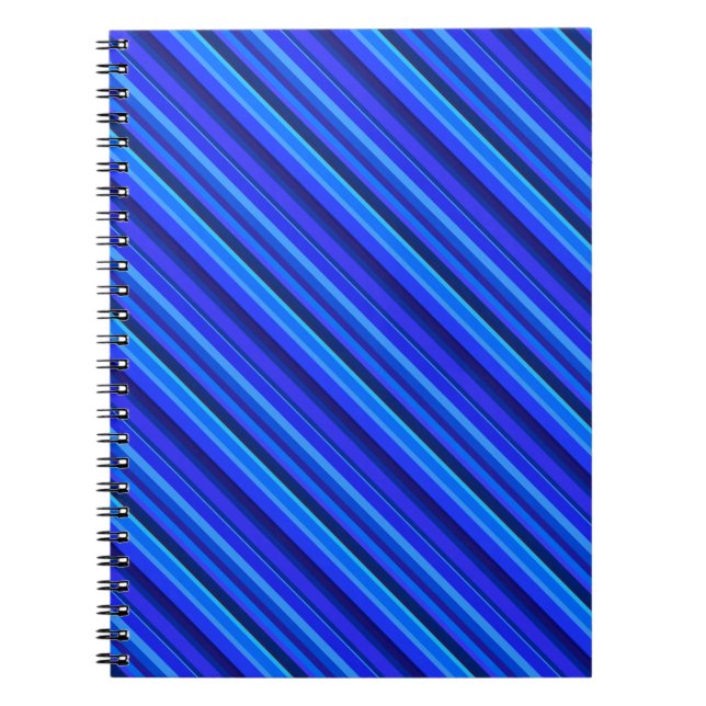 Blue diagonal stripes notebook (Front)