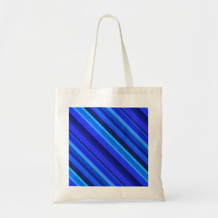 Blue diagonal stripes tote bag