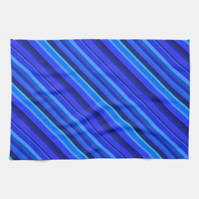 Blue diagonal stripes towel (Horizontal)