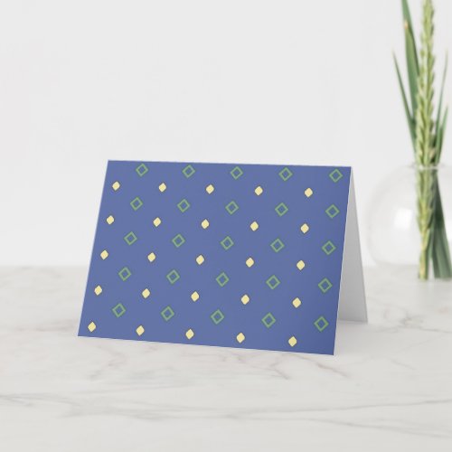 Blue Diamond Abstract Thank You Card