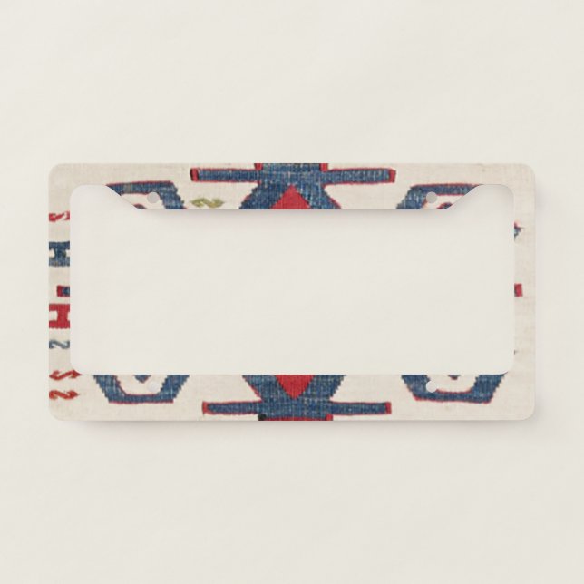 Blue Diamond Arrow Konya // 19th Century License Plate Frame (Front)