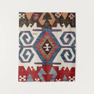 Blue Diamond Arrow Konya Cowboy Saddle  Tapestry