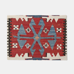 Blue Diamond Arrow Konya II Red Cowboy Doormat