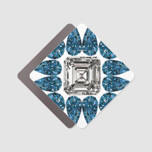 Blue Diamond Car Magnet