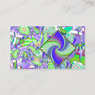 Blue Diamond computer art freak out Business Card