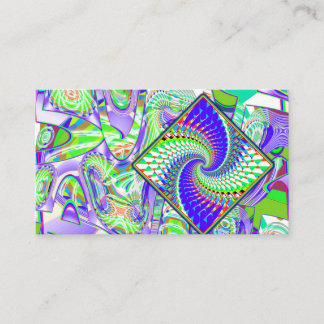 Blue Diamond computer art freak out Business Card