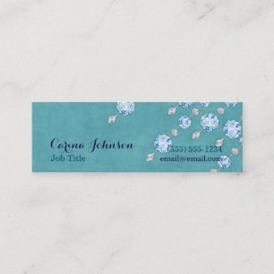 Blue Diamond Curtain Mini Business Card