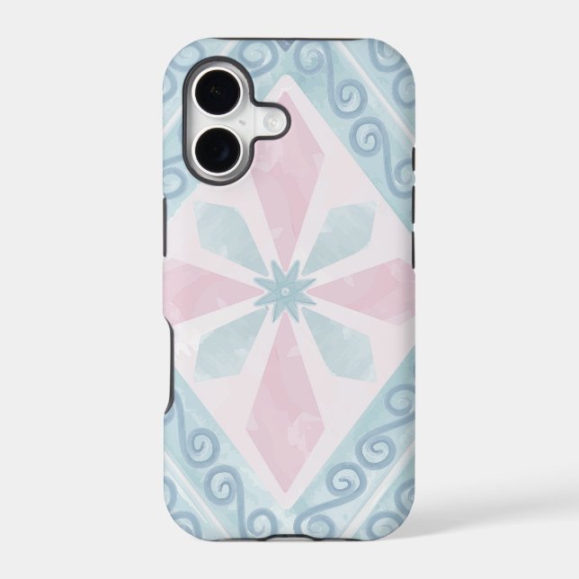 Blue Diamond Geometric Pattern Case-Mate iPhone Case (Back)