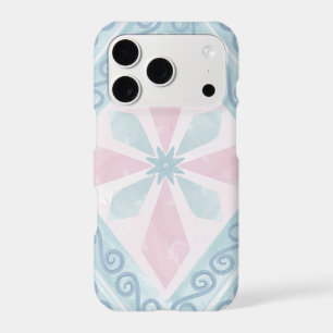 Blue Diamond Geometric Pattern iPhone 17 Pro Case