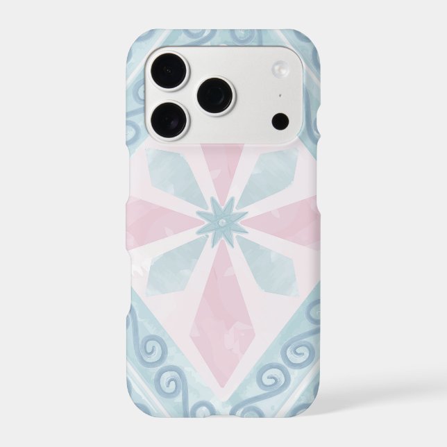 Blue Diamond Geometric Pattern Iphone Case (Back)