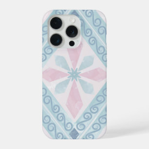 Blue Diamond Geometric Pattern iPhone 15 Pro Case