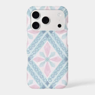 Blue Diamond Geometric Pattern iPhone 17 Pro Case