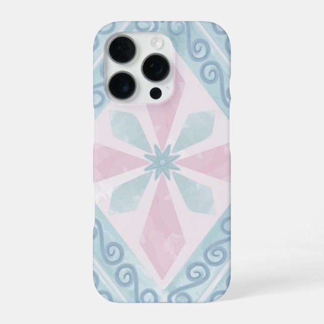 Blue Diamond Geometric Pattern Iphone Case (Back)