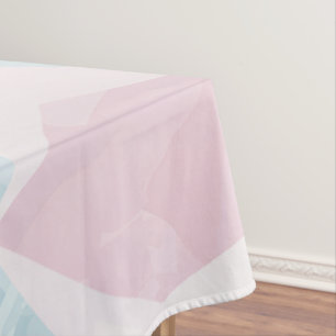 Blue Diamond Geometric Pattern Tablecloth