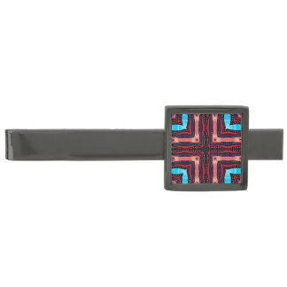 Blue Diamond Gunmetal Finish Tie Bar